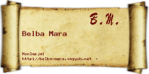 Belba Mara névjegykártya